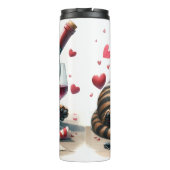 ぶつぶつ言う猫とワインボトル タンブラー (裏面)