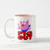 ぶつぶつ食べる ツートーンマグカップ (左)