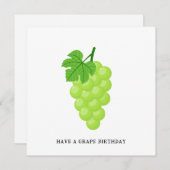 ぶどうおもしろい誕生日グリーティングカード シーズンカード (正面/裏面)