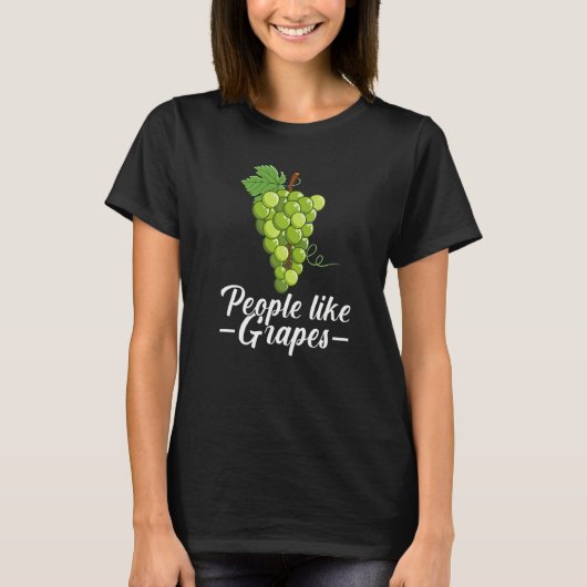 ぶどうが好きな人たち驚くべきフルーツフルーツサラダ Tシャツ (正面)