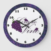 ぶどうつる植物キッチンクロック ラージ壁時計 (正面)