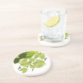 ぶどうつる植物グリーン葉ズ コースター (側面)