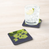 ぶどうつる植物グリーン葉ズ コースター (右側)