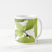 ぶどうつる植物グリーン葉ズ コーヒーマグカップ (正面右)
