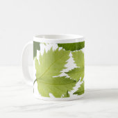 ぶどうつる植物グリーン葉ズ コーヒーマグカップ (正面左)