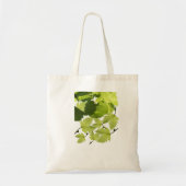 ぶどうつる植物グリーン葉ズ トートバッグ (正面)