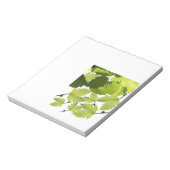ぶどうつる植物グリーン葉ズ ノートパッド (回転)