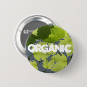 ぶどうつる植物グリーン葉ズ 缶バッジ (正面&裏面)