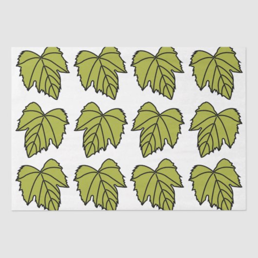 ぶどうつる植物グリーン離れつる植物 薄葉紙 (正面)