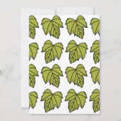 ぶどうつる植物グ離れリーンつる植物ボタ結婚ニカル 招待状 (裏面)