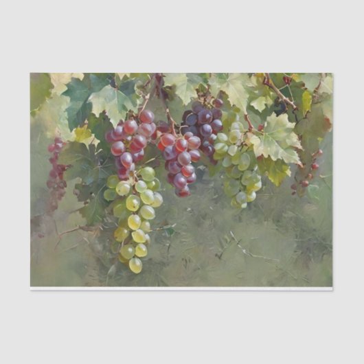 ぶどうつる植物デクページ 薄葉紙 (正面)