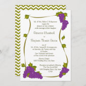 ぶどうつる植物ハーベ結婚スト 招待状 (正面/裏面)