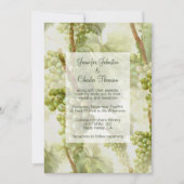 ぶどうつる植物ワイナリー結婚テーマ 招待状 (正面)