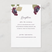 ぶどうつる植物ワイナリー&ヴィネヤードウェディングレセプション エンクロージャーカード (正面)