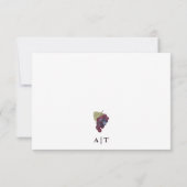 ぶどうつる植物電子QRコード結婚のくもの巣サイト 出欠カード (裏面)