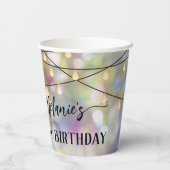 ぶどうとストリングライトフェスティバル誕生日 紙コップ (裏面)