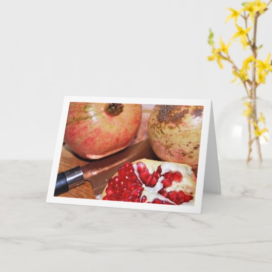 ぶどうとナイフ カード (黄色い花)