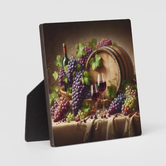 ぶどうとワインが生き残る フォトプラーク (正面)