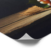 ぶどうとワインのボトル静物詩 ポスター (角)