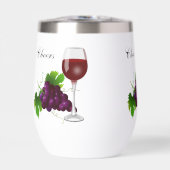 ぶどうとワイングラスパーソナライズされた (正面)