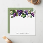 ぶどうのつる植物カスタム ノートカード (正面/裏面インサイチュ)