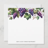 ぶどうのつる植物カスタム ノートカード (正面)