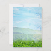 ぶどうのつる、スイカズラ、ハチドリ 招待状 (裏面)