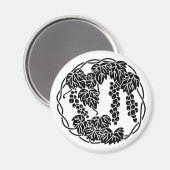ぶどうの円マグネット マグネット (正面/裏面)
