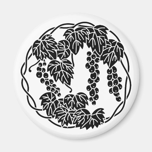 ぶどうの円マグネット マグネット (正面)