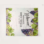 ぶどうの地中海庭園の背景 タペストリー (正面(横))