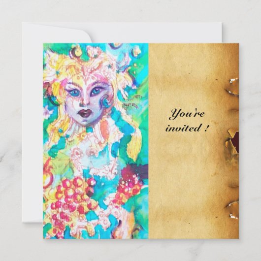 ぶどうの妖精物語のパーチメント 招待状 (正面)