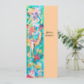 ぶどうの妖精物語 ピンク 青 フクシア 白 招待状 (スタンド正面)