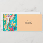 ぶどうの妖精物語 ピンク 青 フクシア 白 招待状 (裏面)