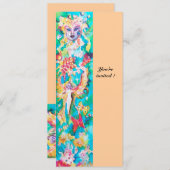 ぶどうの妖精物語 ピンク 青 フクシア 白 招待状 (正面/裏面)