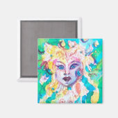 ぶどうの妖精物語 ファンタジー水彩画 マグネット (正面/裏面)