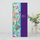 ぶどうの妖精物語 　紫 青 藤色 ピンク 白 招待状 (スタンド正面)