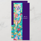 ぶどうの妖精物語 　紫 青 藤色 ピンク 白 招待状 (正面/裏面)