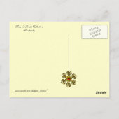 ぶどうの実が吊るされた古風なブドウ栽培、素朴なワイナリー ポストカード (裏面)