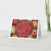 ぶどうの実を皿に盛ったポートレート カード (正面)