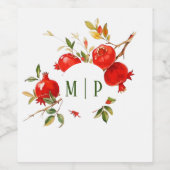 ぶどうの実 水彩テーマ 明るい色彩 ワインラベル (シングルラベル)