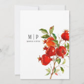 ぶどうの実 水彩テーマ 明るい色彩 招待状 (裏面)