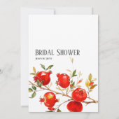 ぶどうの実 水彩テーマ 明るい色彩 招待状 (裏面)