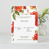 ぶどうの実 水彩テーマ 明るい色彩 招待状 (スタンド正面)