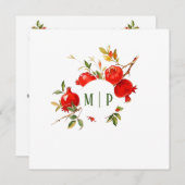 ぶどうの実 水彩テーマ 明るい色彩 招待状 (正面/裏面)