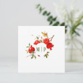 ぶどうの実 水彩テーマ 明るい色彩 招待状 (スタンド正面)