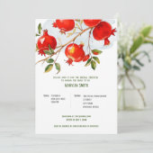 ぶどうの実 水彩テーマ 明るい色 招待状 (スタンド正面)