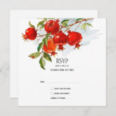 ぶどうの実 水彩画 テーマ 明るい色 招待状 (正面/裏面)