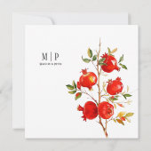 ぶどうの実 水彩画 テーマ 明るい色 招待状 (裏面)