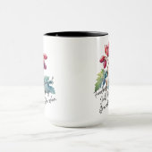ぶどうの感謝 グランマの庭の花の芸術的なプリント マグカップ (中央)
