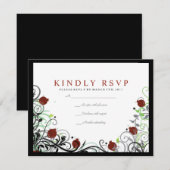 ぶどうの木のデザインのユダヤ教式の招待状への返信カード 招待状 (正面/裏面)